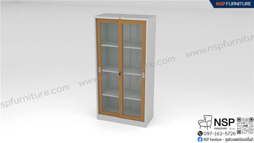 ตู้บานเลื่อนกระจกสูง รุ่น KSG-914 - NSP Furniture