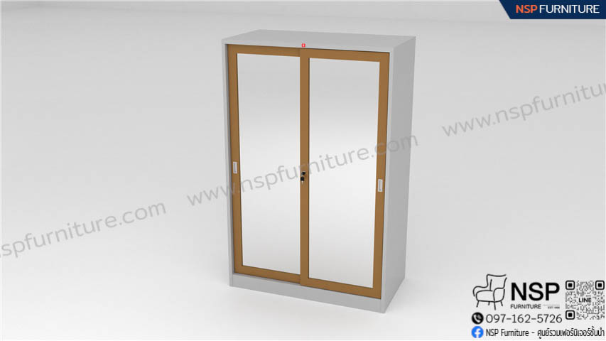 ตู้เสื้อผ้าบานเลื่อนกระจกเงา รุ่น KSV-126K - NSP Furniture